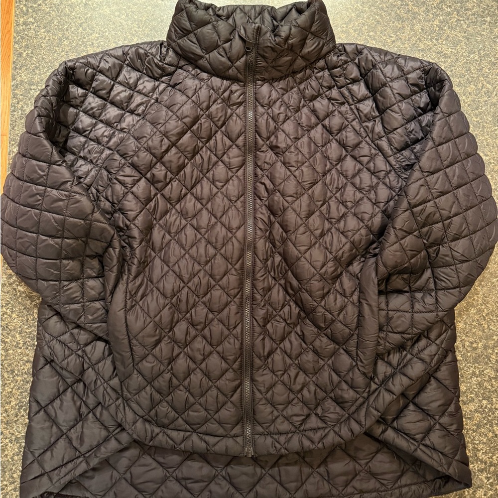 Athleta Whisper Black Quilted Puffer Jacket XL